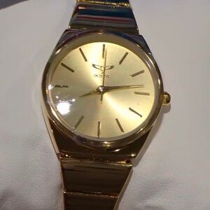 Gold Watch with Logo